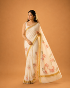 Manjari – Handpainted Kasavu Saree